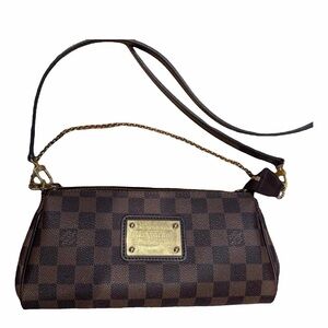 Louis Vuitton Eva Brown Checkered Clutch
